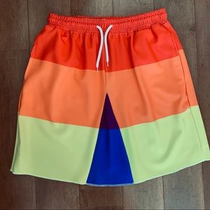 Getonfleek Drawstring Print Mini Skirt